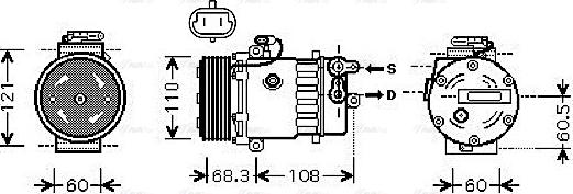 Ava Quality Cooling OL K464 - Компрессор кондиционера unicars.by