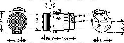 Ava Quality Cooling OLAK466 - Компрессор кондиционера unicars.by