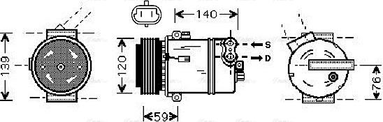 Ava Quality Cooling OL K409 - Компрессор кондиционера unicars.by