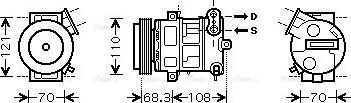 Ava Quality Cooling OLAK418 - Компрессор кондиционера unicars.by