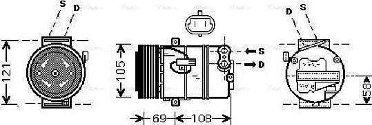 Ava Quality Cooling OL K438 - Компрессор кондиционера unicars.by