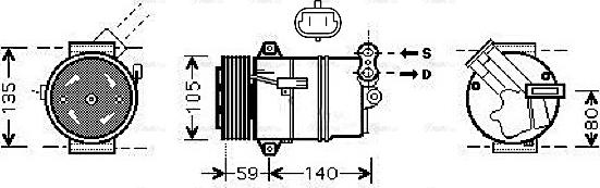 Ava Quality Cooling OL K437 - Компрессор кондиционера unicars.by