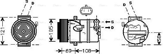 Ava Quality Cooling OL K426 - Компрессор кондиционера unicars.by