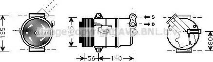 Ava Quality Cooling OL K428 - Компрессор кондиционера unicars.by