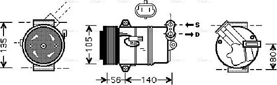 Ava Quality Cooling OLAK428 - Компрессор кондиционера unicars.by