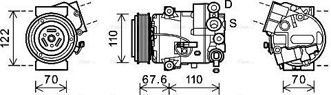 Ava Quality Cooling OLAK605 - Компрессор кондиционера unicars.by