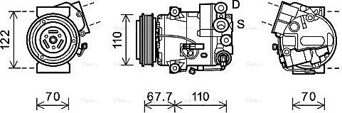 Ava Quality Cooling OLAK608 - Компрессор кондиционера unicars.by