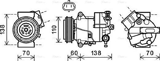 Ava Quality Cooling OLAK607 - Компрессор кондиционера unicars.by