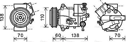 Ava Quality Cooling OLAK616 - Компрессор кондиционера unicars.by