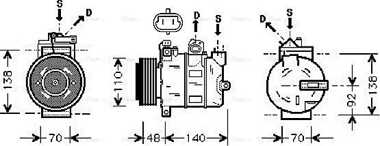 Ava Quality Cooling OLAK356 - Компрессор кондиционера unicars.by