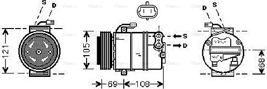 Ava Quality Cooling OL K358 - Компрессор кондиционера unicars.by