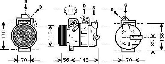 Ava Quality Cooling OLAK357 - Компрессор кондиционера unicars.by