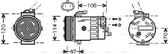 Ava Quality Cooling OLAK319 - Компрессор кондиционера unicars.by