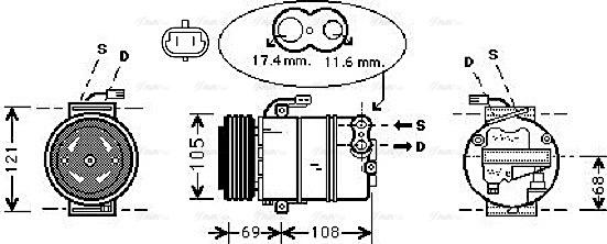 Ava Quality Cooling OL K316 - Компрессор кондиционера unicars.by