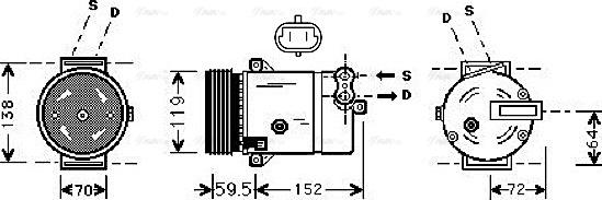 Ava Quality Cooling OLAK318 - Компрессор кондиционера unicars.by