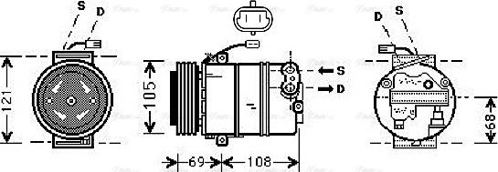 Ava Quality Cooling OLAK373 - Компрессор кондиционера unicars.by