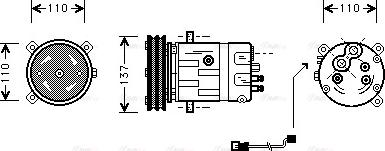 Ava Quality Cooling OLAK290 - Компрессор кондиционера unicars.by