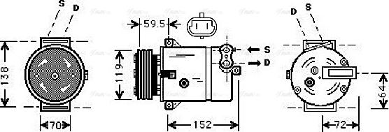 Ava Quality Cooling OLAK279 - Компрессор кондиционера unicars.by