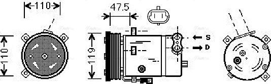 Ava Quality Cooling OLAK277 - Компрессор кондиционера unicars.by