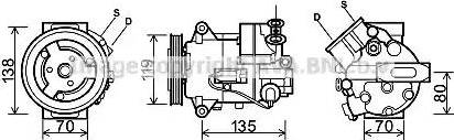 Ava Quality Cooling OL K495 - Компрессор кондиционера unicars.by