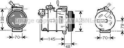 Ava Quality Cooling OL K459 - Компрессор кондиционера unicars.by