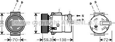 Ava Quality Cooling OL K413 - Компрессор кондиционера unicars.by