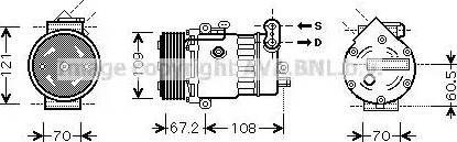 Ava Quality Cooling OL K483 - Компрессор кондиционера unicars.by