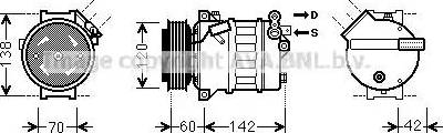 Ava Quality Cooling OLK543 - Компрессор кондиционера unicars.by