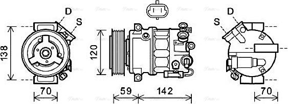 Ava Quality Cooling OLK578 - Компрессор кондиционера unicars.by