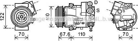 Ava Quality Cooling OLK605 - Компрессор кондиционера unicars.by