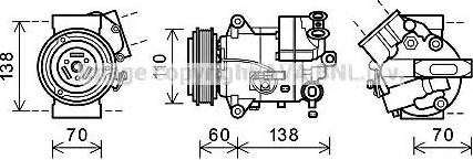 Ava Quality Cooling OLK616 - Компрессор кондиционера unicars.by