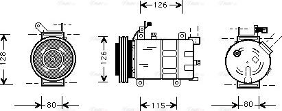 Ava Quality Cooling OL K021 - Компрессор кондиционера unicars.by