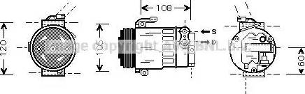 Ava Quality Cooling OL K350 - Компрессор кондиционера unicars.by