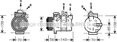 Ava Quality Cooling OL K357 - Компрессор кондиционера unicars.by