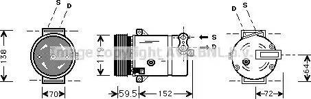 Ava Quality Cooling OL K318 - Компрессор кондиционера unicars.by