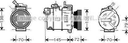 Ava Quality Cooling OL K376 - Компрессор кондиционера unicars.by