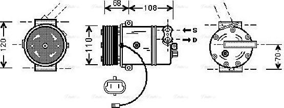 Ava Quality Cooling OL K287 - Компрессор кондиционера unicars.by