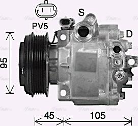 Ava Quality Cooling OLK734 - Компрессор кондиционера unicars.by