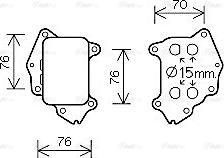 Ava Quality Cooling PE3396 - Масляный радиатор, двигательное масло unicars.by