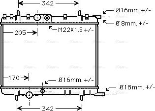 Ava Quality Cooling PE 2300 - Радиатор, охлаждение двигателя unicars.by