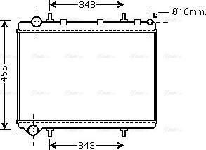 Ava Quality Cooling PE 2259 - Радиатор, охлаждение двигателя unicars.by