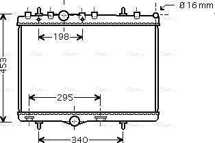 Ava Quality Cooling PE 2255 - Радиатор, охлаждение двигателя unicars.by