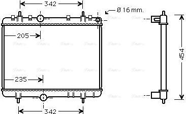 Ava Quality Cooling PE 2267 - Радиатор, охлаждение двигателя unicars.by