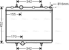 Ava Quality Cooling PE 2281 - Радиатор, охлаждение двигателя unicars.by