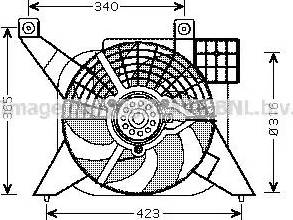 Ava Quality Cooling PE 7545 - Вентилятор, охлаждение двигателя unicars.by