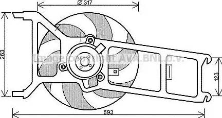 Ava Quality Cooling PE 7536 - Вентилятор, охлаждение двигателя unicars.by