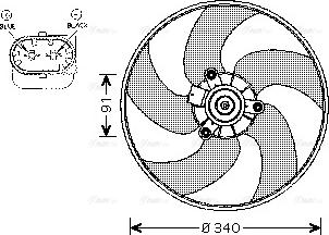 Ava Quality Cooling PE 7522 - Вентилятор, охлаждение двигателя unicars.by