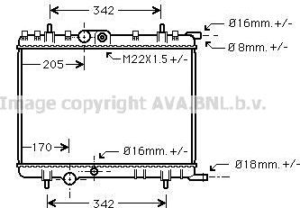 Ava Quality Cooling PEA2300 - Радиатор, охлаждение двигателя unicars.by