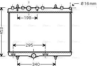 Ava Quality Cooling PEA2255 - Радиатор, охлаждение двигателя unicars.by