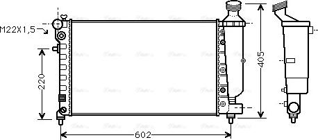 Ava Quality Cooling PEA2216 - Радиатор, охлаждение двигателя unicars.by